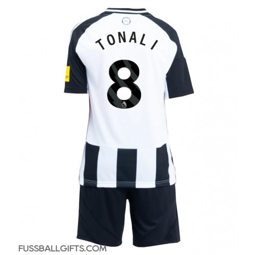 Newcastle United Sandro Tonali #8 Fußballbekleidung Heimtrikot Kinder 2024-25 Kurzarm (+ kurze hosen)